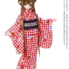 Azone 1/6 Pure Neemo Wear PNS Yukata set -Strawberry & Maiden- Red Gingham Check (DOLL ACCESSORY) Hot
