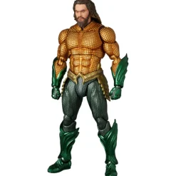 Medicom Toy as Manufacturer Aquaman and the Lost Kingdom - Aquaman - Mafex (No.267) - Gold ＆ Green Suit (Medicom Toy) Discount