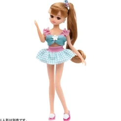 Takara Tomy Licca-chan LW-13 Gingham Checker & Flower Swimsuit Set Clearance