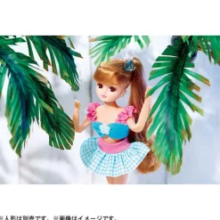 Takara Tomy Licca-chan LW-13 Gingham Checker & Flower Swimsuit Set Clearance