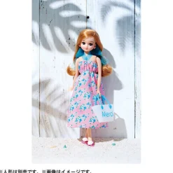 Takara Tomy Licca-chan LW-13 Gingham Checker & Flower Swimsuit Set Clearance