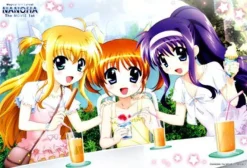 Broccoli Mahou Shoujo Lyrical Nanoha The Movie 1st - Alisa Bannings - Takamachi Nanoha - Tsukimura Suzuka - Large Format Mousepad - Mousepad Clearance