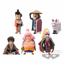 Bandai Spirits, Banpresto One Piece - Trafalgar Law - Killer - Onimaru - Ashura Doji - Kin'emon - Inuarashi - One Piece World Collectable Figure Wano Kuni 8 - World Collectable Figure - Set of 6 Best