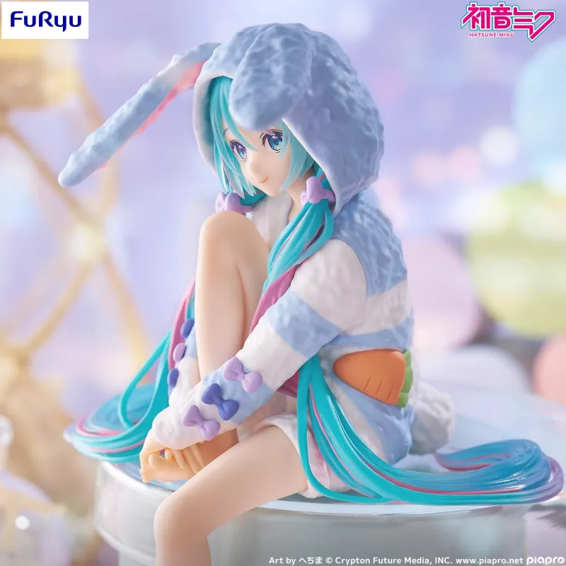 FuRyu Piapro Characters - Hatsune Miku - Noodle Stopper Figure - Usamimi Pajama, Blue Ver. Best