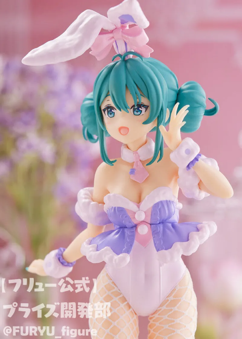 FuRyu Piapro Characters - Hatsune Miku - BiCute Bunnies - White Bunny Lavender Ver. New