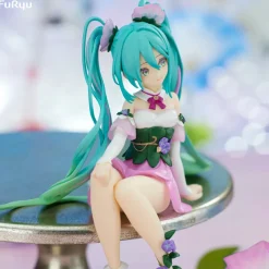 FuRyu Piapro Characters - Hatsune Miku - Flower Fairy - Noodle Stopper Figure - Asagao, Pink ver. New