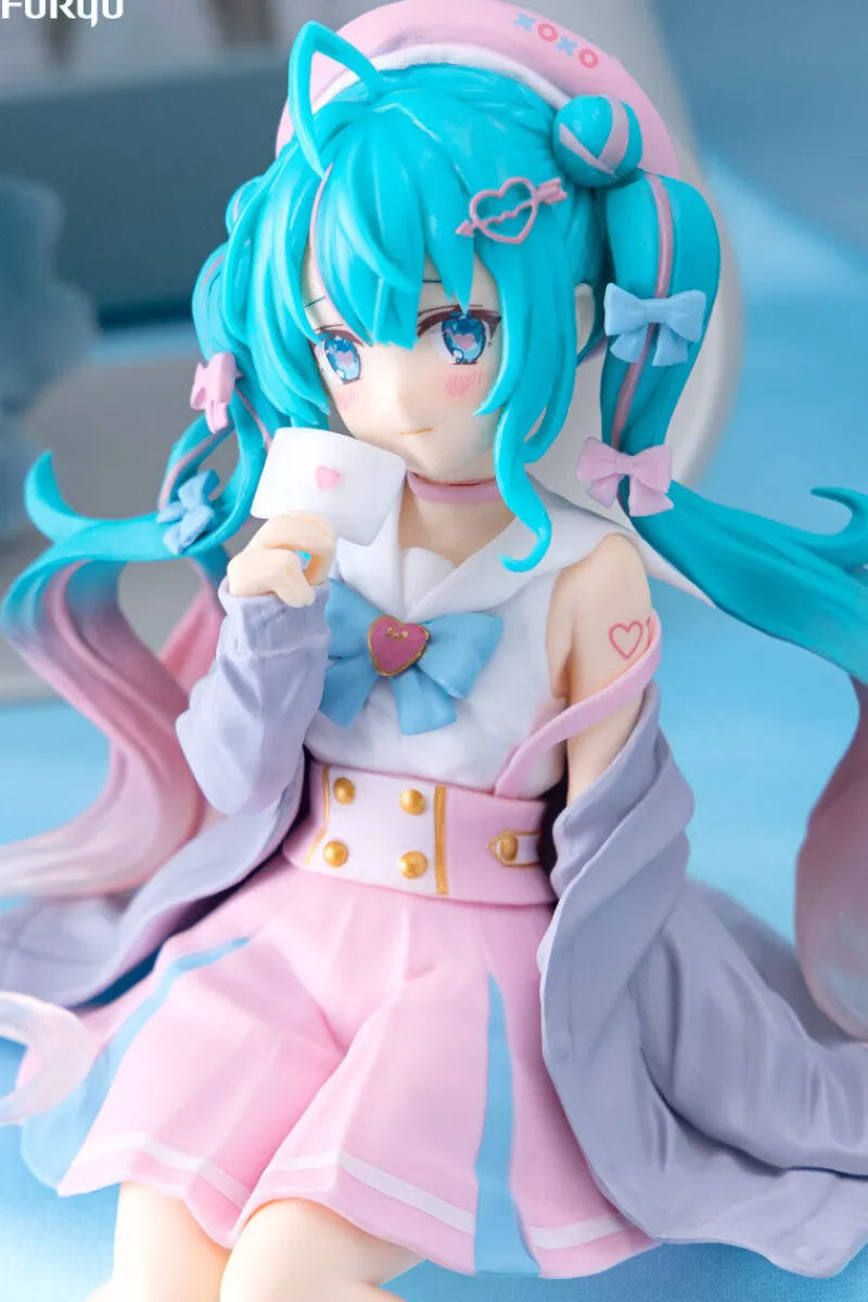 Hot FuRyu Piapro Characters - Hatsune Miku - Noodle Stopper Figure - Koisuru Sailor Fuku, Gray ver.