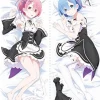 Clearance Groove Garage Re:Zero kara Hajimeru Isekai Seikatsu - Ram - Rem - Dakimakura Cover - Bed Sheet