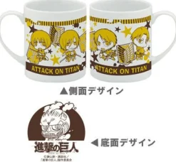 New Movic Shingeki no Kyojin - Levi - Colossal Titan - Eren Yeager - Armin Arlert - Mikasa Ackerman - Mug - Chimi