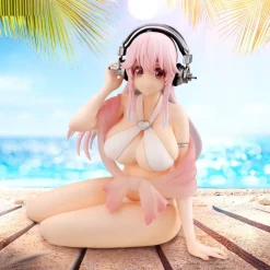 Hot FuRyu SoniComi (Super Sonico) - Sonico - Noodle Stopper Figure - White Bikini ver.